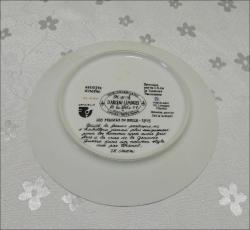 Eski LİMOGES FR.GANEAU İmzalı Edith La Femme Pratique 1915 Temalı Collectable Porselen Tabak 1977