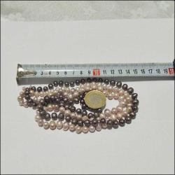 Vintage 14 Ayar ve 18 Ayar Altın Klipsli Peacock İnci ve Pembe İnci Kolye Bileklik Takım El yapımı  0065