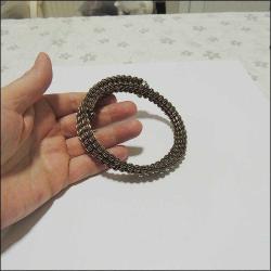 Retro Koyu Altın Rengi 3 Sıra Choker Kolye 0065