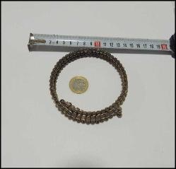 Retro Koyu Altın Rengi 3 Sıra Choker Kolye 0065