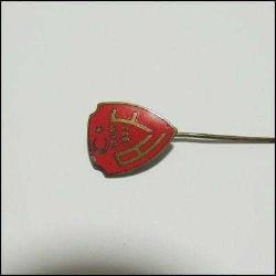 Antika Kırmızı Mineli Beden Terbiye Genel Müdürlüğü 1923 Rozeti AF  0063