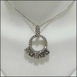 Vintage 925 Gümüş Zirkon Taşlı Hareketli Kolye Ucu   0063