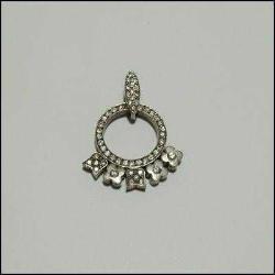 Vintage 925 Gümüş Zirkon Taşlı Hareketli Kolye Ucu   0063