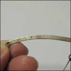 Retro Alpaka Üzeri Turkuaz Kakma El yapımı Kolye Meksika 0062