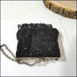 Retro El yapımı  Boncuk İşleme Küçük bayan Çantası La Regale   0062