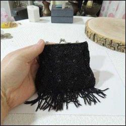 Retro El yapımı  Boncuk İşleme Küçük bayan Çantası La Regale   0062