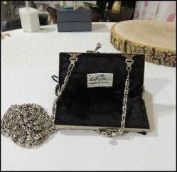 Retro El yapımı  Boncuk İşleme Küçük bayan Çantası La Regale   0062