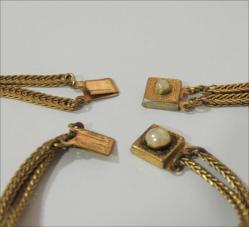 Antika Altın kaplama Kemer Tokası Formunda Püsküllü Kolye Bileklik set  0062