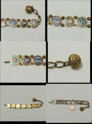 Antika 1867 Paris Fuarı İslami Mineli Bilezik 0013