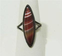 Antika 800 Gümüş Akik Taşlı Yüzük 0022