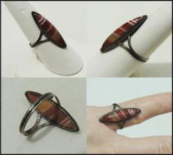 Antika 800 Gümüş Akik Taşlı Yüzük 0022