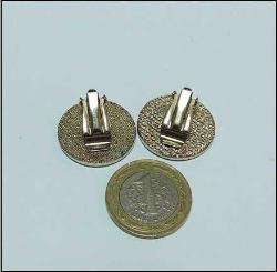 Vintage Klipsli Mineli Kuşlar Yuvarlak Küpeler