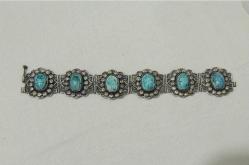 Antika Gümüş Telkari El yapımı Scarab Bilezik Mısır 0024