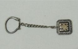 Vintage 925 Gümüş ve 18 Ayar Altın Anahtarlık 0028