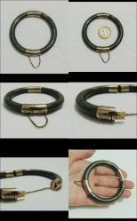 Retro El Yapımı  Altın Kaplama Jade Yeşim Taşı Bilezik Çin