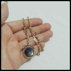 Antika SİMMONS Cep Saati Kösteği Onyx İntaglio 0021