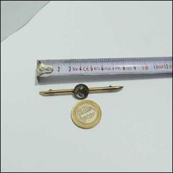 Retro Altın Kaplama Camaltı At Başı Broş İğne 0047