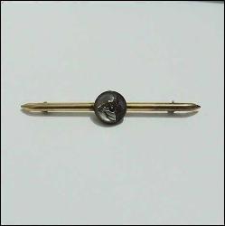 Retro Altın Kaplama Camaltı At Başı Broş İğne 0047