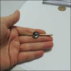 Retro Altın Kaplama Camaltı At Başı Broş İğne 0047