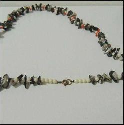 Vintage Doğal Sedef Parçalarından Kolye 0053