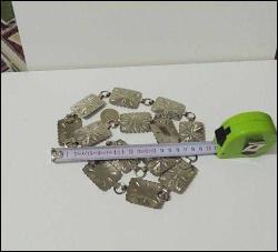 Vintage SİLVEL Marka Gümüş Renk Metal Concho Kemer Amerika