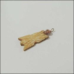 Vintage El Yapımı Bakır ve Kemik Kolye Ucu