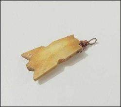 Vintage El Yapımı Bakır ve Kemik Kolye Ucu