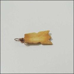 Vintage El Yapımı Bakır ve Kemik Kolye Ucu