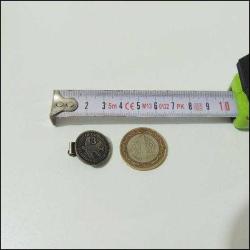 Retro Kıbrıs 1955 3 Mili Madeni Paralı Kravat MandalıS