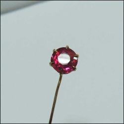 Antika 10K 10 Ayar Altın Hakiki Yakut Taşlı Yaka İğnesi Stickpin 0042