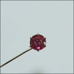 Antika 10K 10 Ayar Altın Hakiki Yakut Taşlı Yaka İğnesi Stickpin 0042