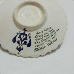 Vintage Kütahya El Boyama Seramik Tabak