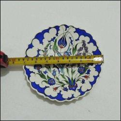 Vintage Kütahya El Boyama Seramik Tabak