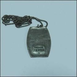 Retro Gümüş Ton Palmiye ve Flamingo Kolye 0045