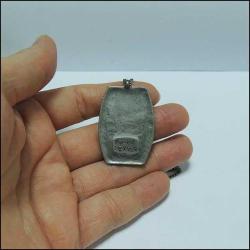 Retro Gümüş Ton Palmiye ve Flamingo Kolye 0045