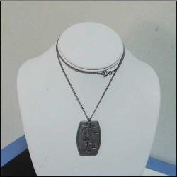 Retro Gümüş Ton Palmiye ve Flamingo Kolye 0045