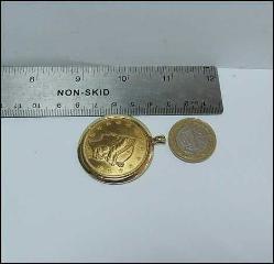 Retro Altın Kaplama İmitasyon 20 Amerikan Doları Kolye Ucu