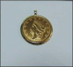 Retro Altın Kaplama İmitasyon 20 Amerikan Doları Kolye Ucu