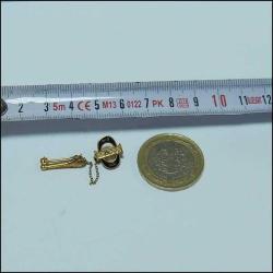 Retro Mineli Altın Dolgu Beta Sigma ve Torch Masonik İkili İğne Rozet