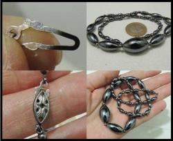 Eski Hematit Taşlı Kolye ROC