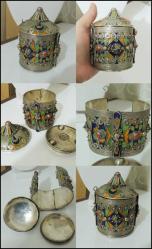 1960 lar El Yapımı  Mineli Taşlı Kutuya Dönüşen Bilezik Cezayir Kabylie 0027