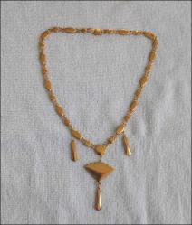 Vintage Japon Shakudo Kolye 24 Ayar Altın Kakma El Yapımı 0064