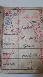 1950 li yıllara ait hüviyet cüzdanı