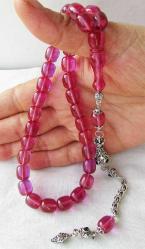 YaNSıMaLı EFLATUN ReNK SÜPER 33 LüK ATEŞİ KEHRİBAR TESBİH.......9,5x10,5mm