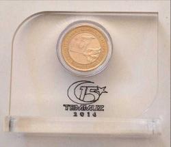 Darphane 2016 1 Lira 15 Temmuz, Akrilik Standında (L-3)