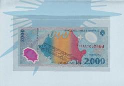 Hatıra Para Romanya 2.000 Lei 1999 Güneş Tutulması Hatıra Plastik Föyünde ÇİL