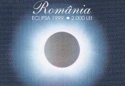 Hatıra Para Romanya 2.000 Lei 1999 Güneş Tutulması Hatıra Plastik Föyünde ÇİL