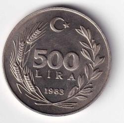 Para Hatıra Para1983 500 Lira Dünyada Basılan İlk Para (Nadir)(CUPRO NİKEL) (92)