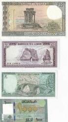 Kağıt Para Lübnan 5/10/250/1.000 Livre ÇİL (309)