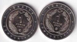 Hatıra Para 2021 1 Kuruş Karakulak & Tarsus Çatalburun Köpeği (Plastik Kapsül İçinde Gönderilecek) (L-24)